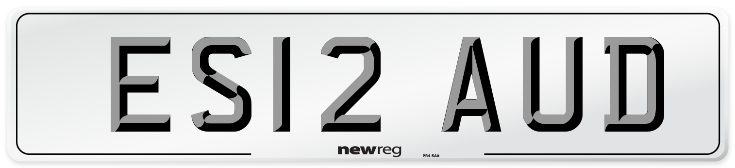 ES12 AUD Number Plate from New Reg